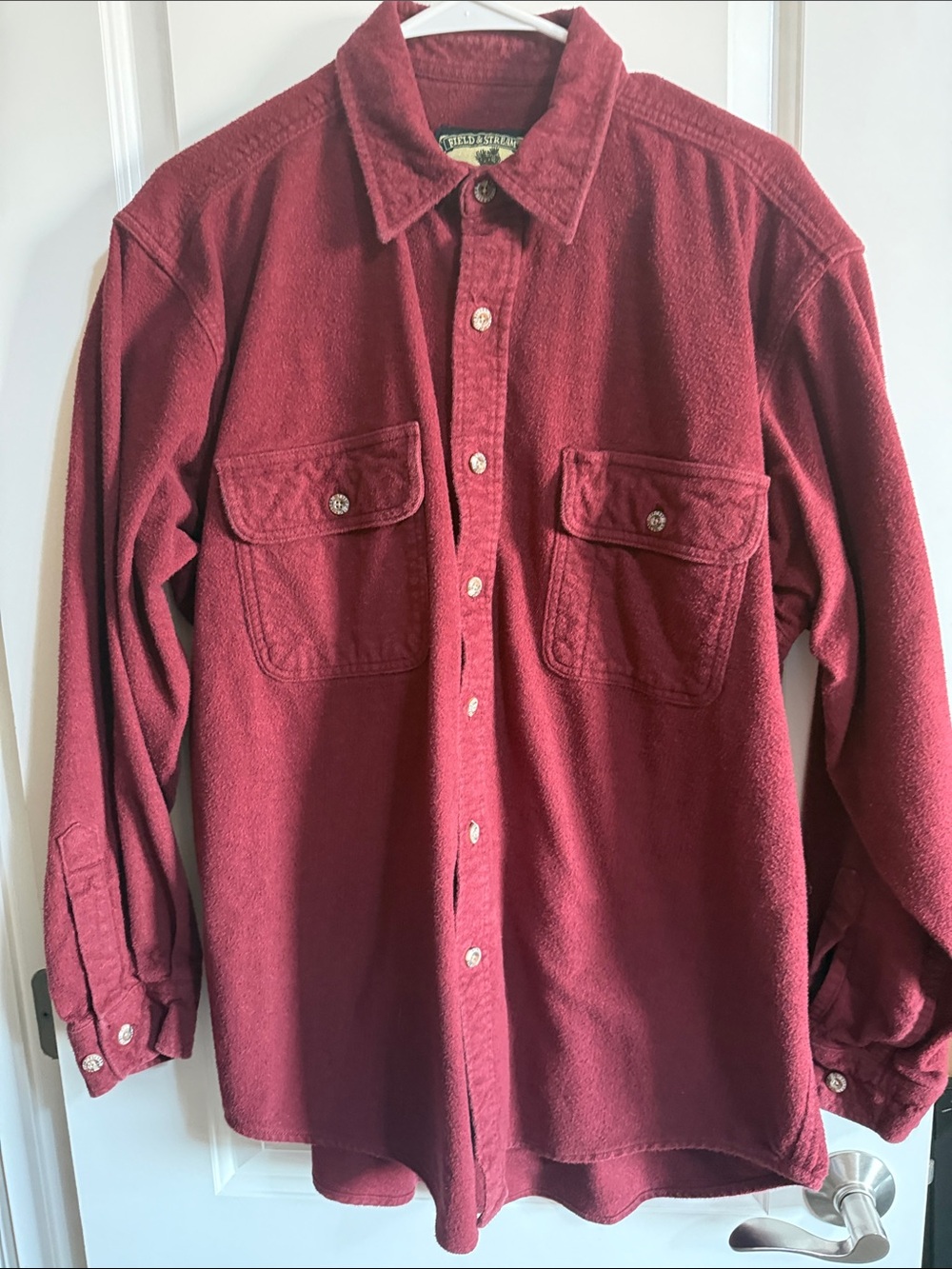 Field & Stream Men's Burgundy Button-Down Shirt